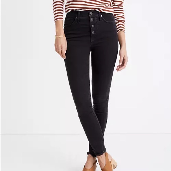 Madewell Denim - Madewell 10” High Rise Skinny Jean Black Sz 27